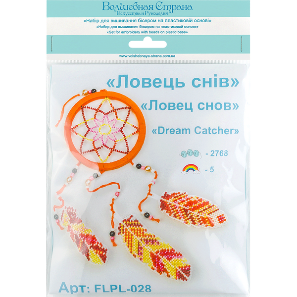 Bead embroidery kit on a plastic base FLPL-028