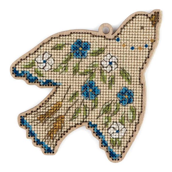 Cross-stitch kit on wood FLW-041