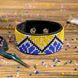 Bead embroidery kit on artificial leather Bracelet (3х22cm) FLBB-008 Black FLBB-008 photo 1