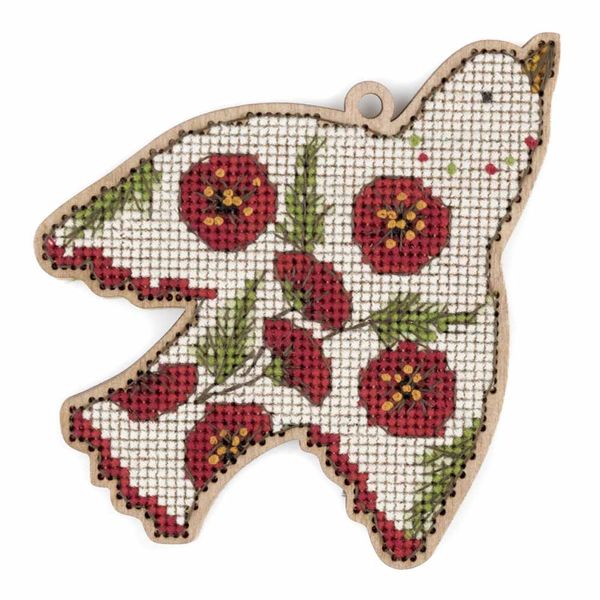 Cross-stitch kit on wood FLW-042