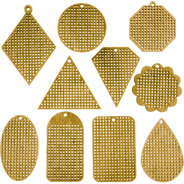 Set of blanks for embroidery on wood FLSW-004