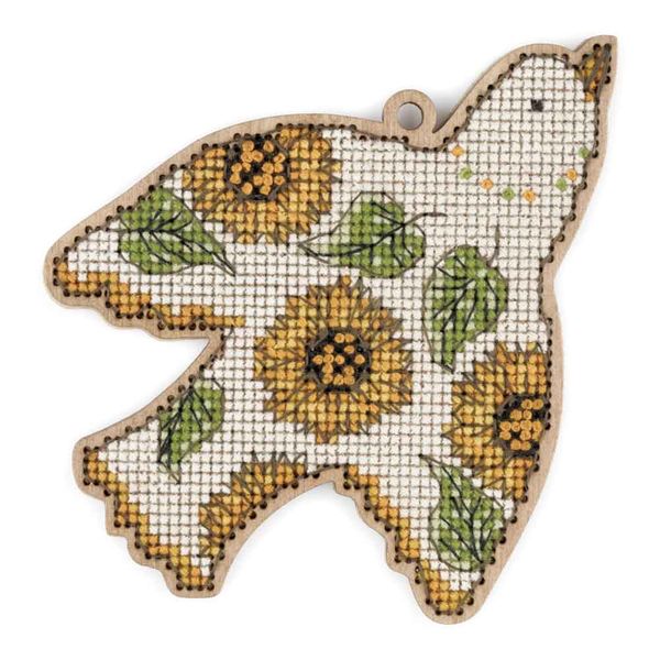 Cross-stitch kit on wood FLW-043