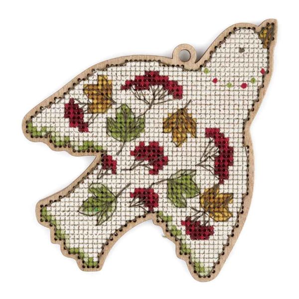 Cross-stitch kit on wood FLW-045