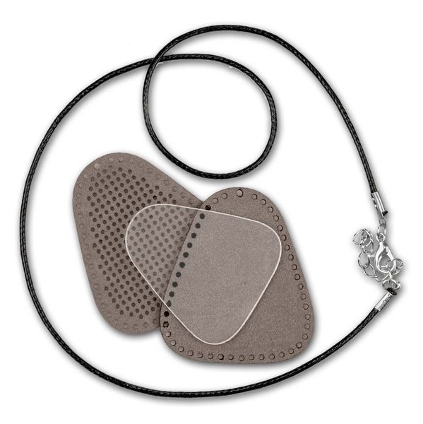 Аrtificial leather embroidery blank Pendant FLBE(BB)-021 Latte