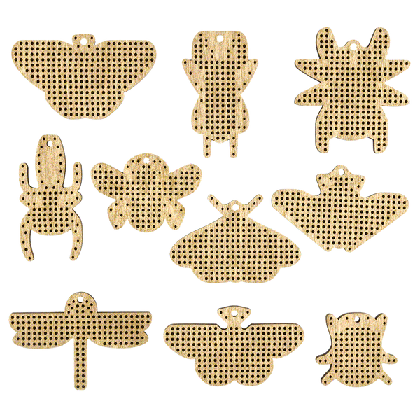 Set of blanks for embroidery on wood FLSW-012