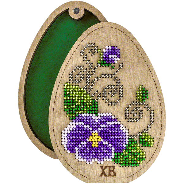 Bead embroidery kit on wood FLK-417