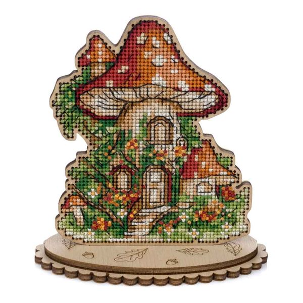 Cross-stitch kit on wood FLW-051