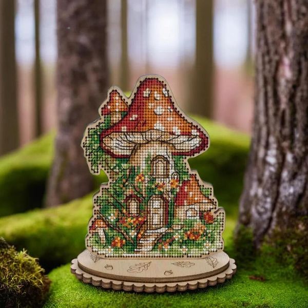 Cross-stitch kit on wood FLW-051