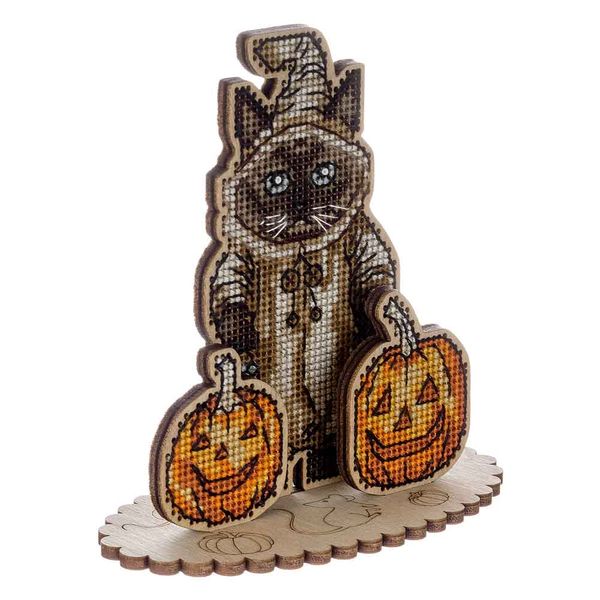 Cross-stitch kit on wood FLW-059