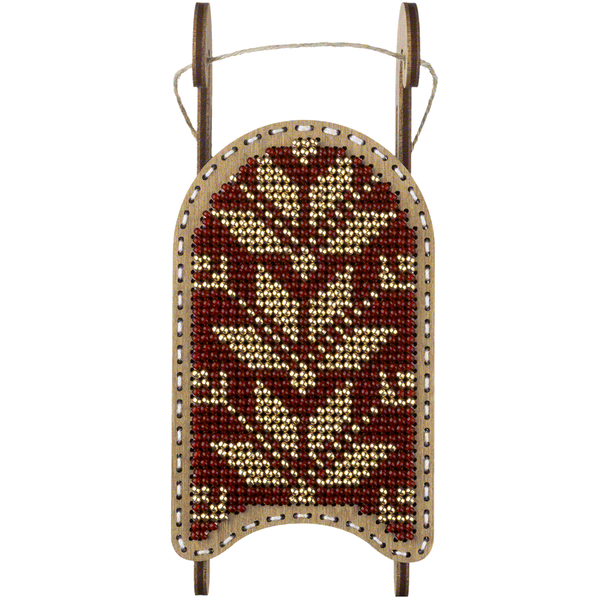 Bead embroidery kit on wood FLK-468