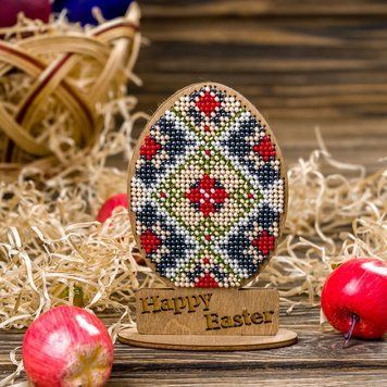 Набор для вышивания бисером на деревянной основе &laquo;Пасхальное яйцо &ldquo;Happy Easter&rdquo;&raquo; FLK-338 FLK-338 фото