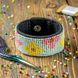 Bead embroidery kit on artificial leather Bracelet (3х17cm) FLBB-105 Black FLBB-105 photo 1