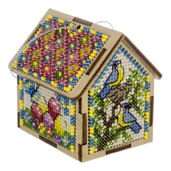 Cross-stitch kit on wood FLW-064