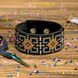 Bead embroidery kit on artificial leather Bracelet (3х22cm) FLBB-022 Black FLBB-022 photo 1